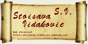 Stoisava Vidaković vizit kartica